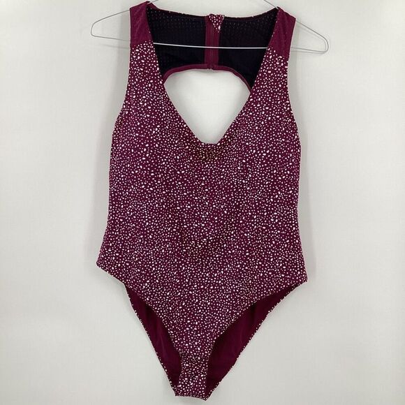 NWT Ladies Nike One Piece bathing Suit water dots Key‎ hole back -XXL - Picture 1 of 6
